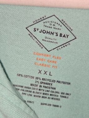 St. John's Bay Light Mint Green Tee with Orange Print